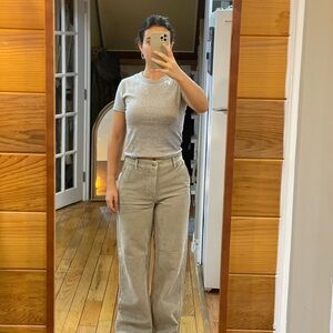 TNA Light Green Corduroy Pants